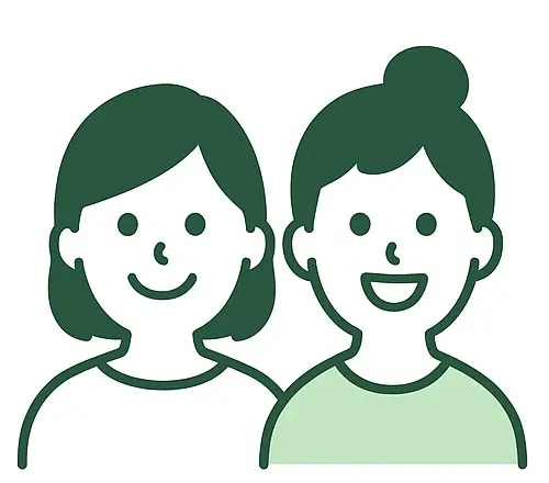 付き添いで無料体験レッスンするイメージアイコン画像です。
